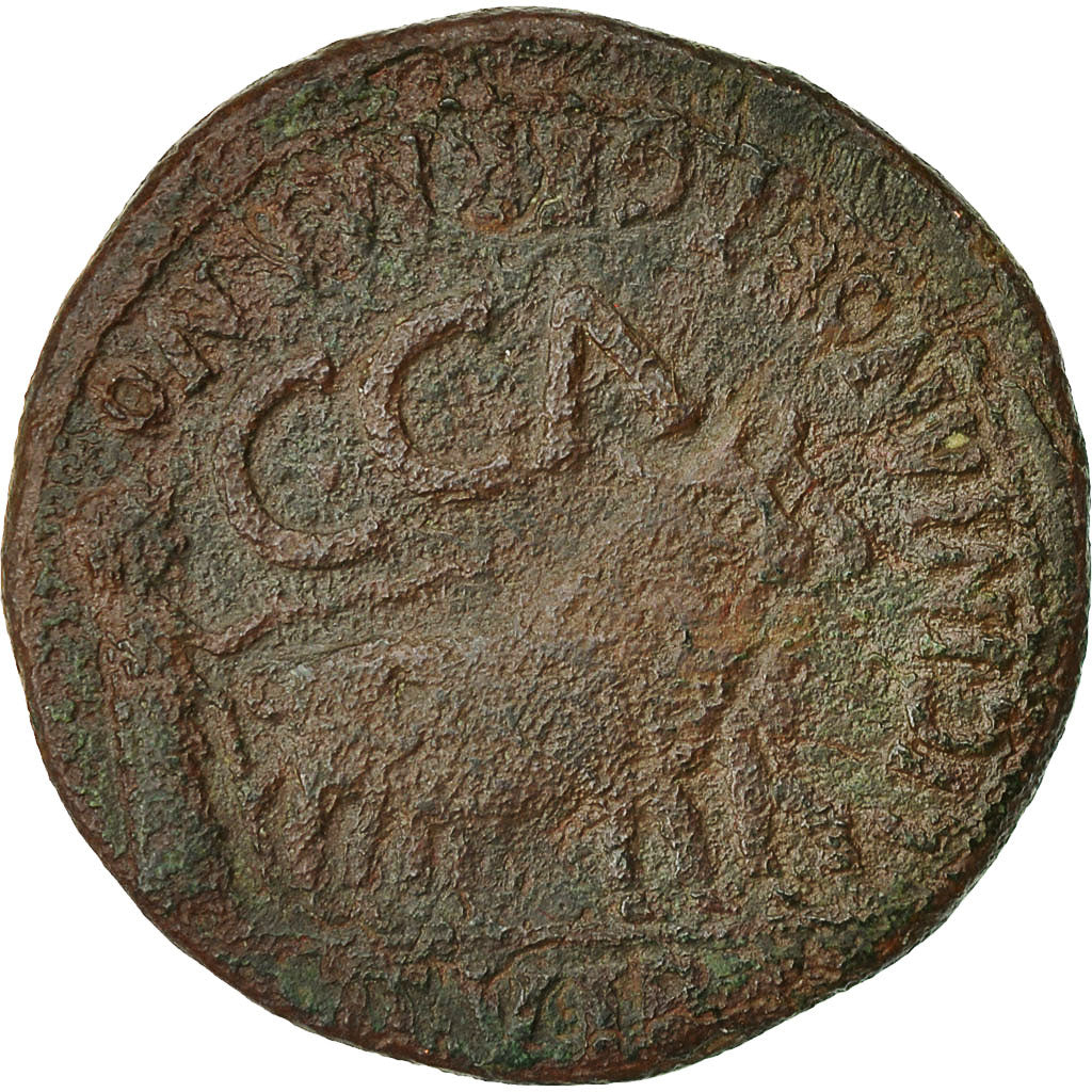 Moneta, Caligula, As, 37-41, Caesaraugusta, MB, Bronzo, RPC:371