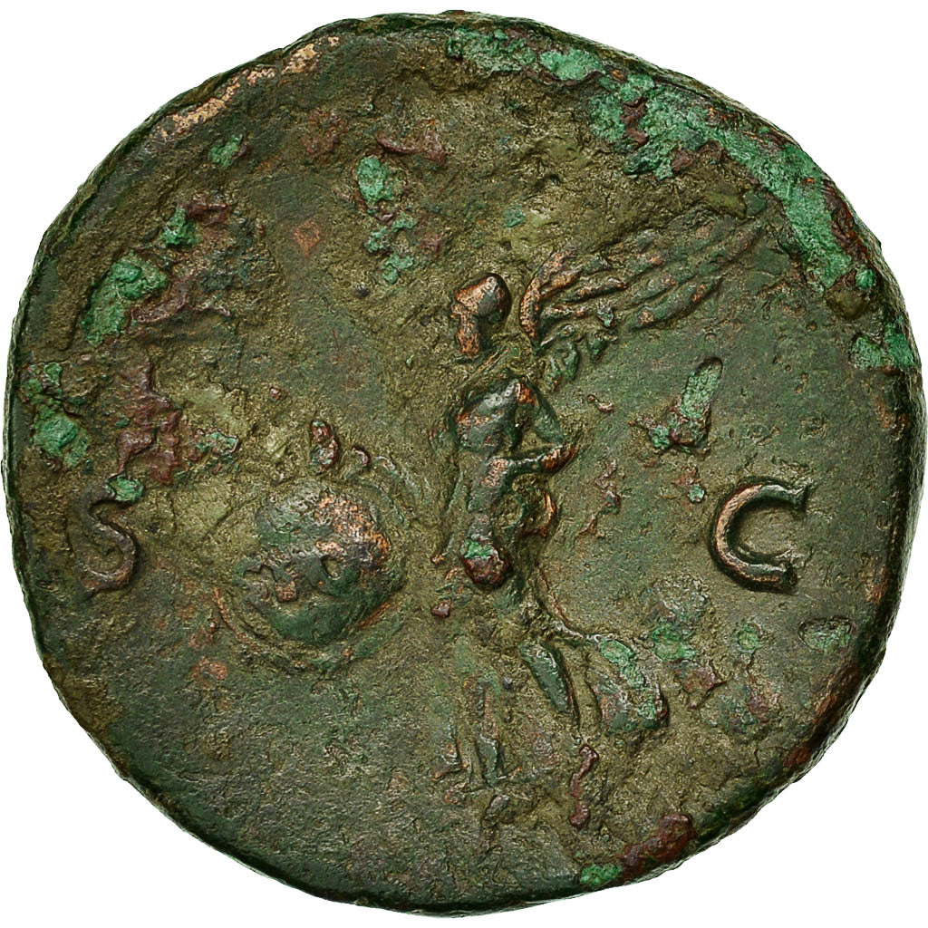 Monnaie, Néron, As, 66, Rome, TB, Bronze, RIC:368