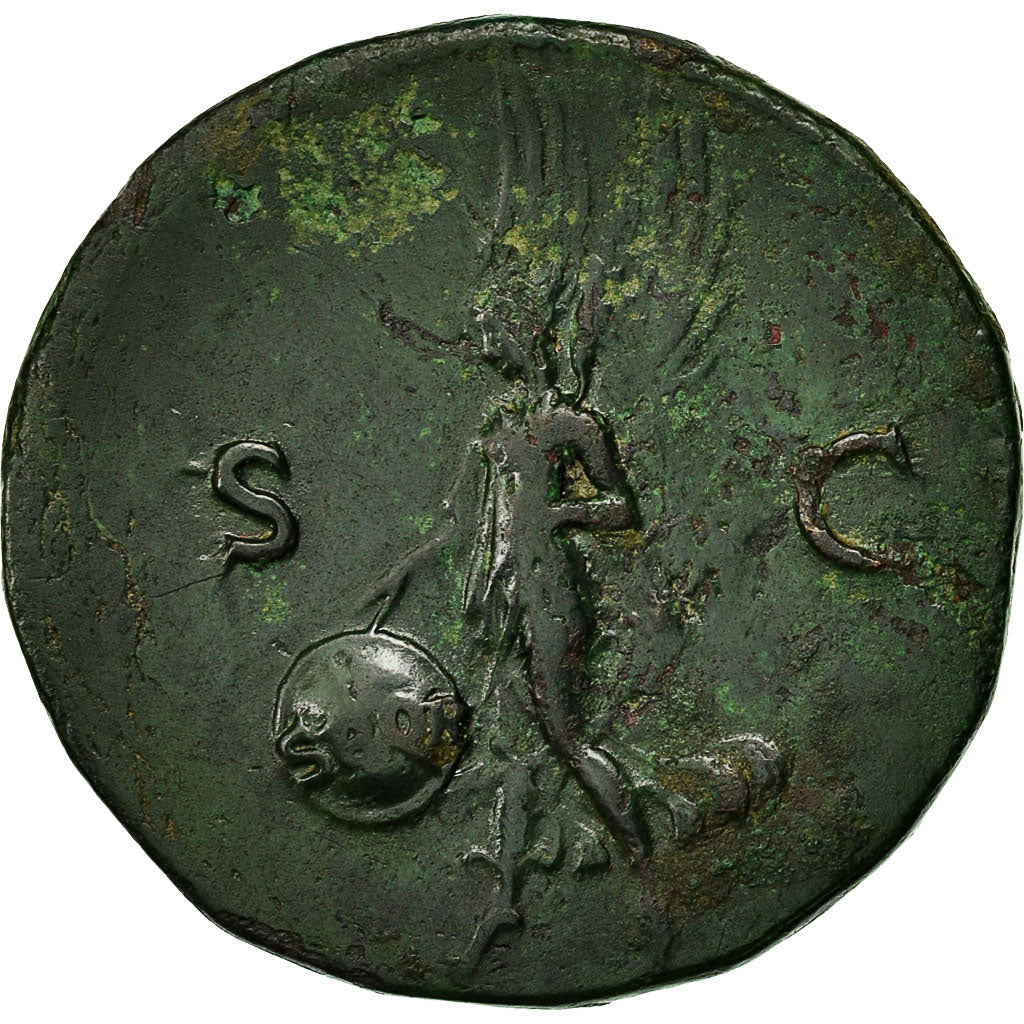 Münze, Nero, As, 66, Lyons, S+, Bronze, RIC:546