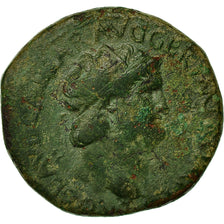 Monnaie, Néron, Dupondius, 66, Lyon, Rare, TB+, Bronze, RIC:373