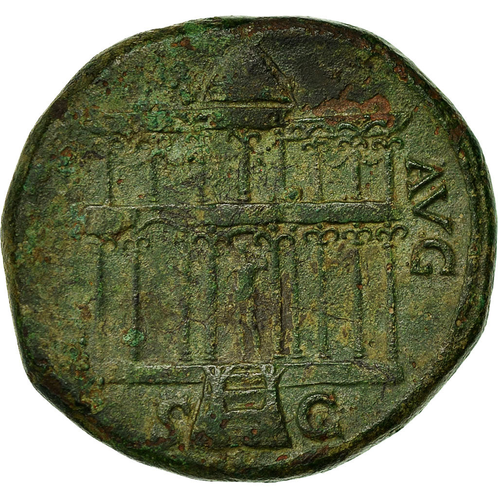 Monnaie, Néron, Dupondius, 66, Lyon, Rare, TB+, Bronze, RIC:373