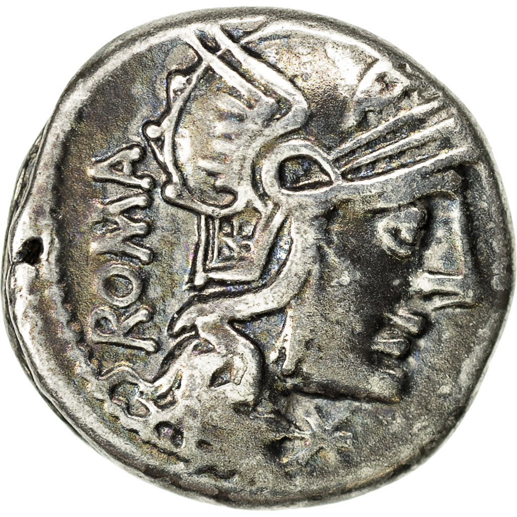 Moneta, Roma, Denarius, Rome, Rare, BB+, Argento