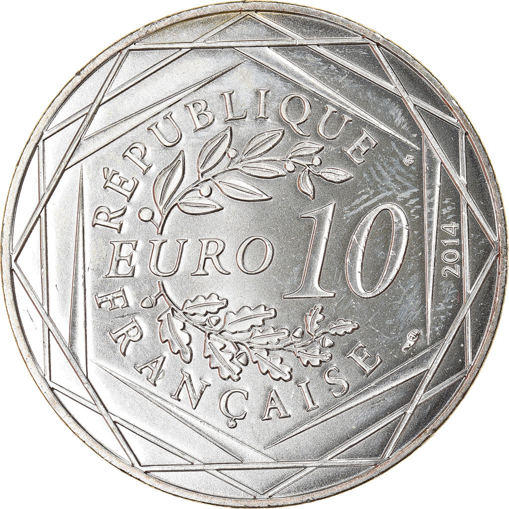 France, 10 Euro, Fraternité Hiver Sempé, 2014, Paris, MS(65-70), Silver