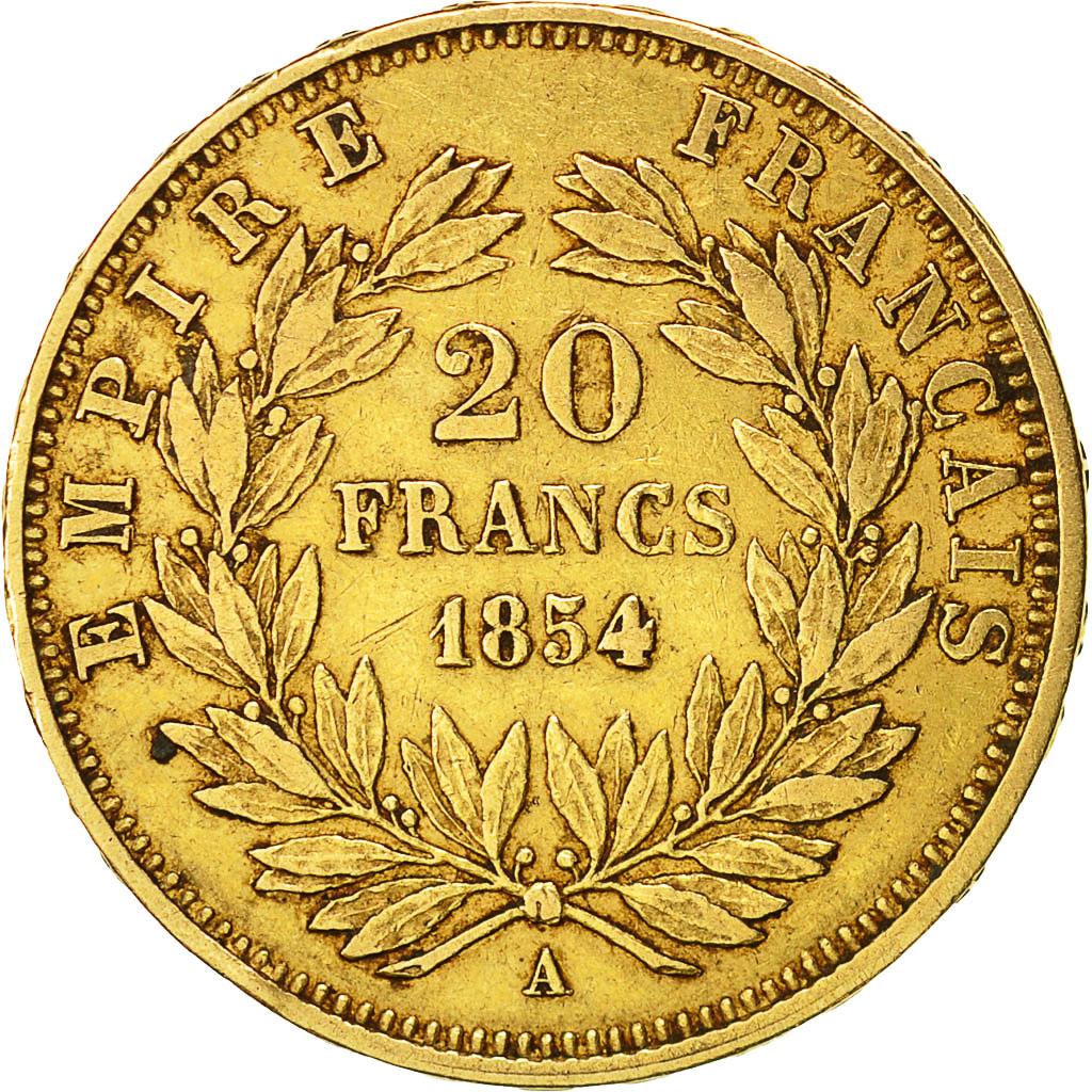 Monnaie, France, Napoleon III, Napoléon III, 20 Francs, 1854, Paris, TB+, Or