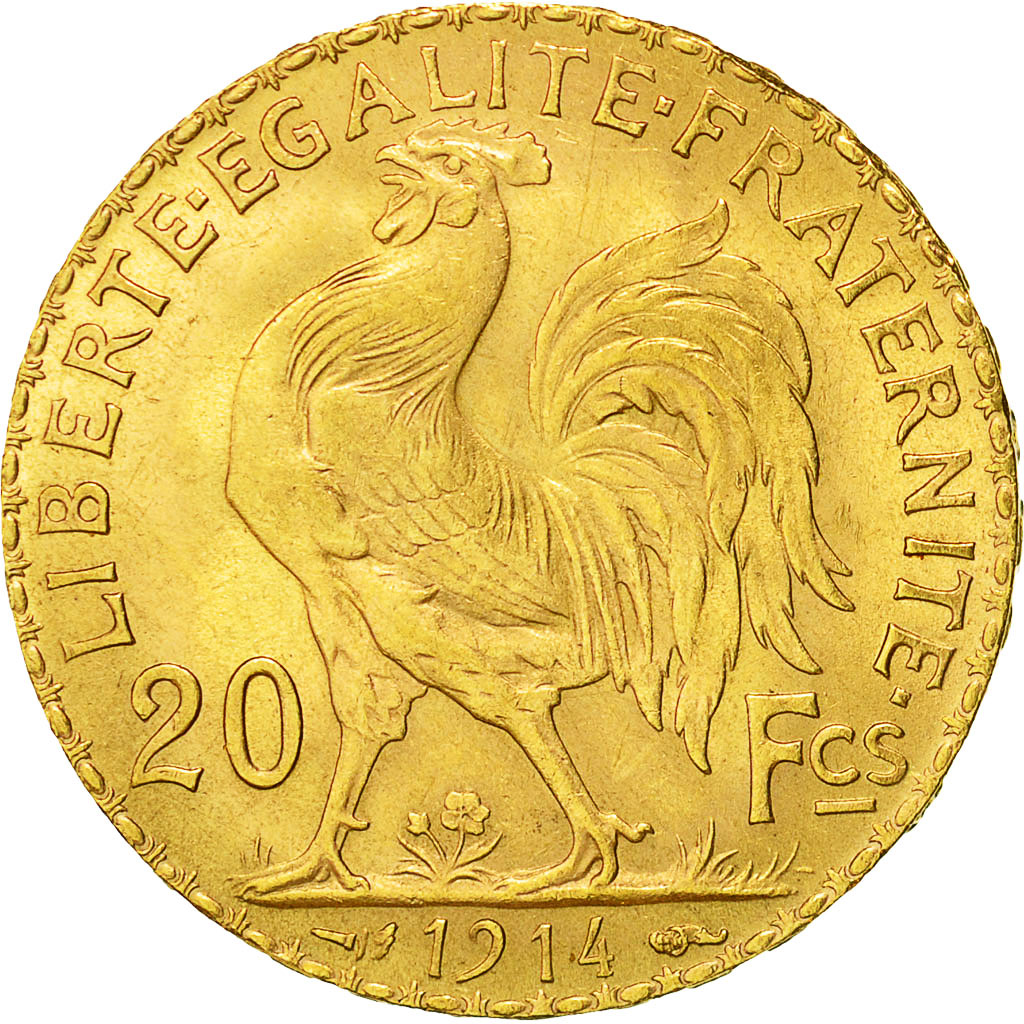 Monnaie, France, Marianne, 20 Francs, 1914, Paris, TTB+, Or, Gadoury:1064