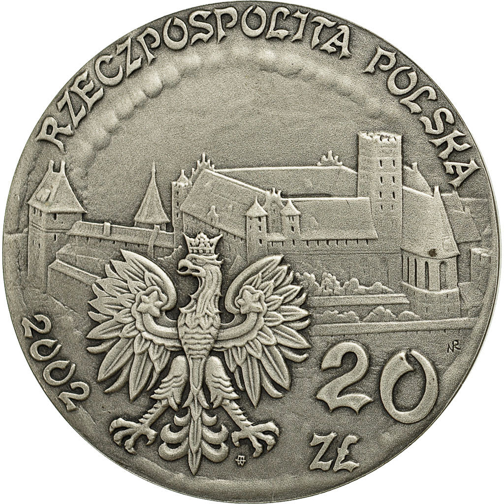 Moneda, Polonia, 20 Zlotych, 2002, Warsaw, FDC, Plata, KM:457