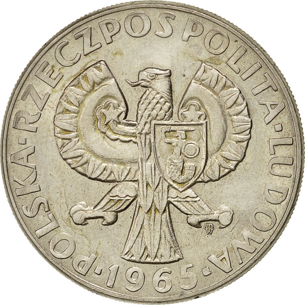 Monnaie, Pologne, 10 Zlotych, 1965, Warsaw, TTB+, Copper-nickel, KM:Pr133