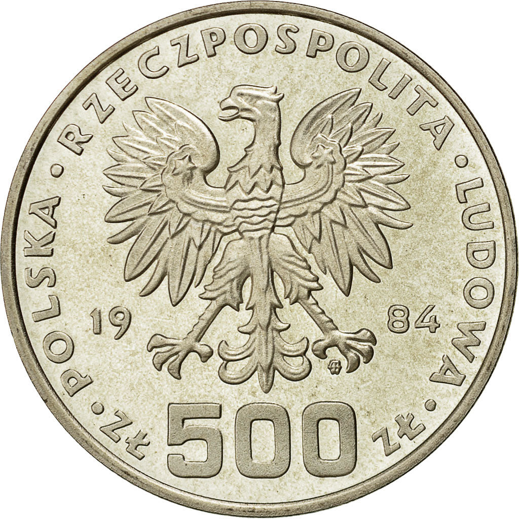 Monnaie, Pologne, 500 Zlotych, 1984, Warsaw, SPL, Argent, KM:154