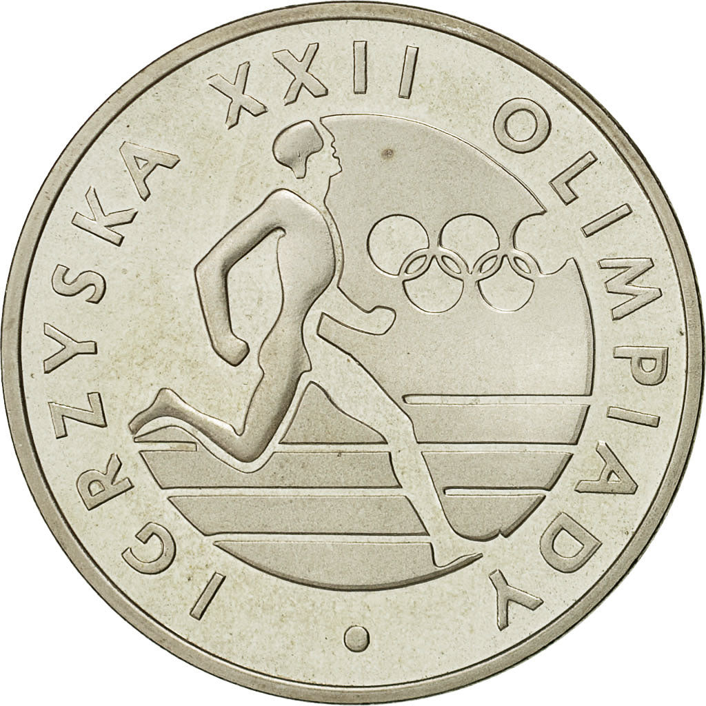Coin, Poland, 100 Zlotych, 1980, Warsaw, MS(63), Silver, KM:109