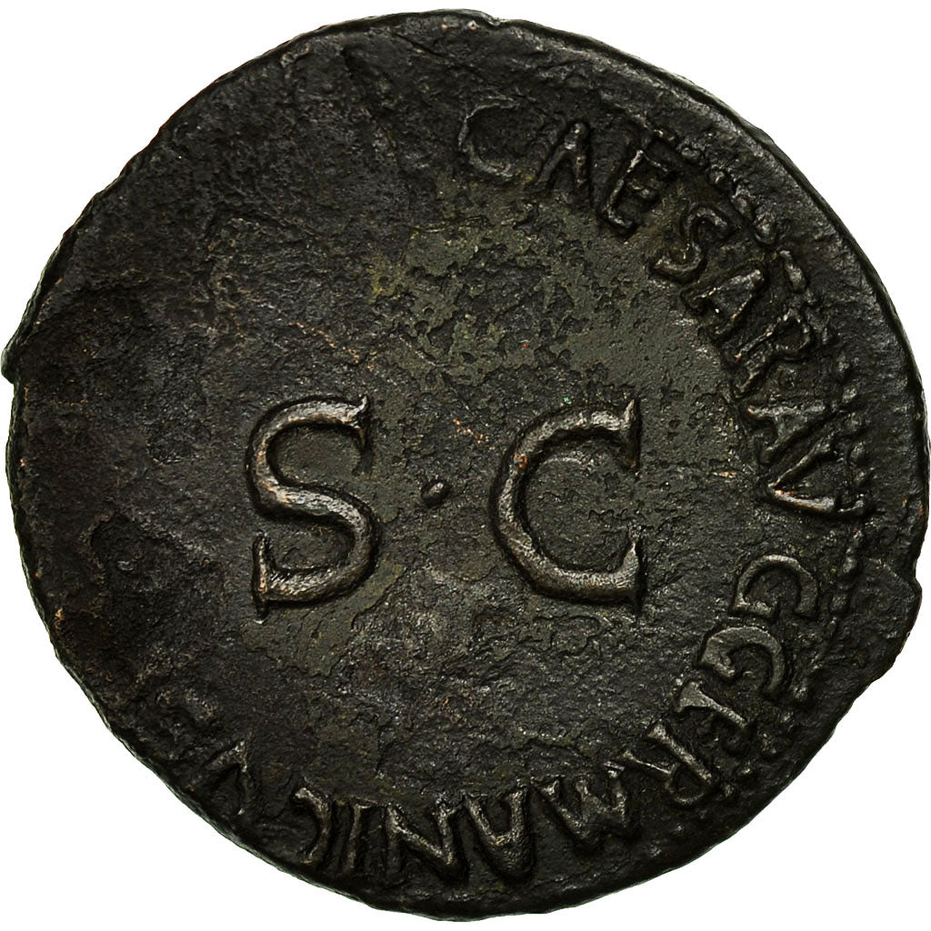 Moneta, Germanicus, As, 37-38, Rome, Rare, MB+, Bronzo, RIC:35