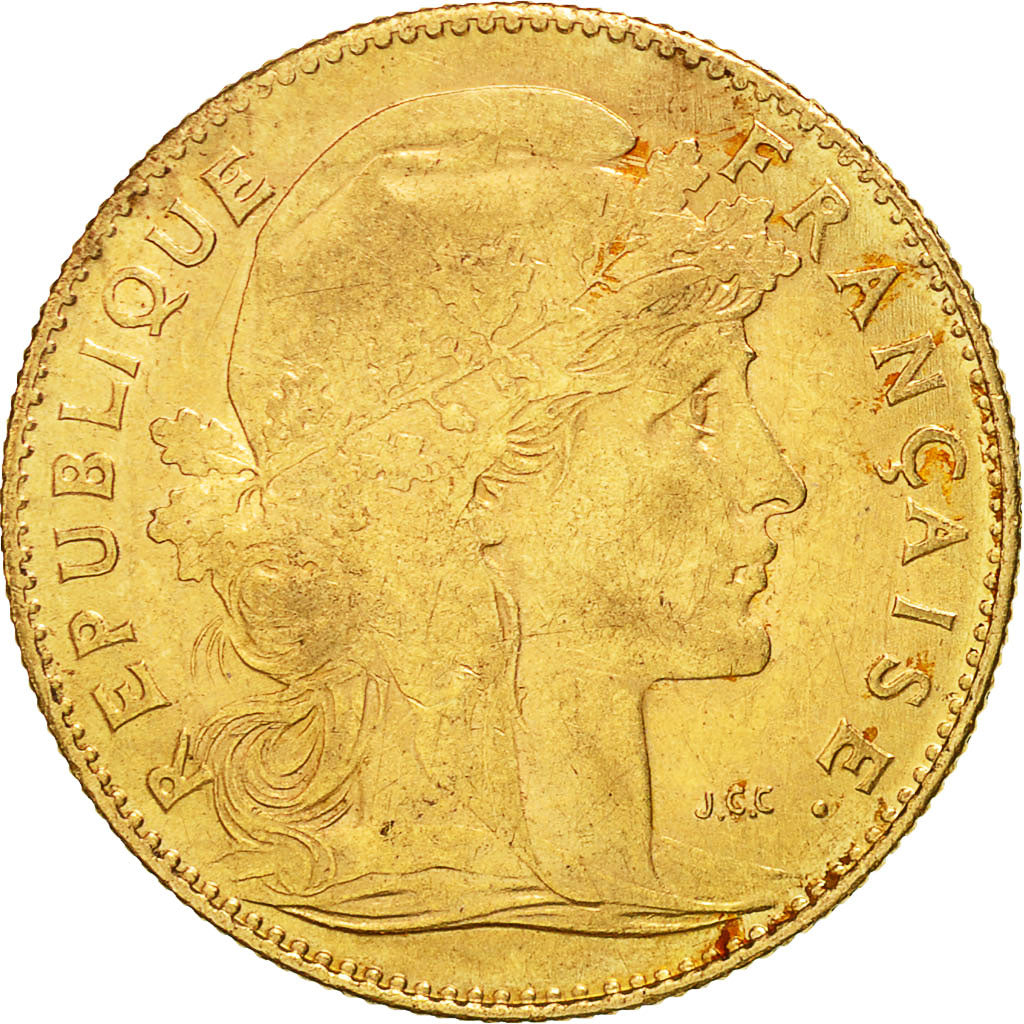Coin, France, Marianne, 10 Francs, 1907, Paris, VF(30-35), Gold, KM:846