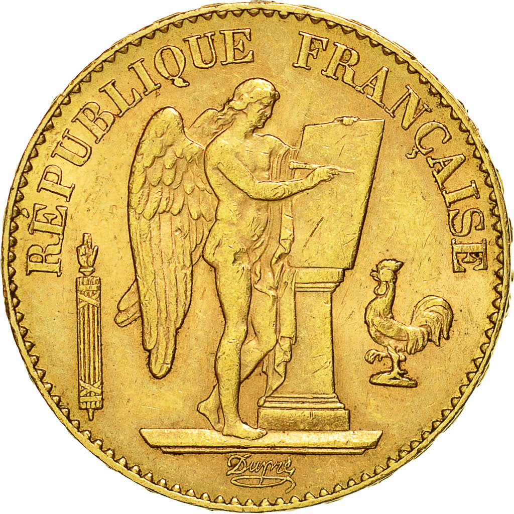Coin, France, Génie, 20 Francs, 1897, Paris, EF(40-45), Gold, KM:825