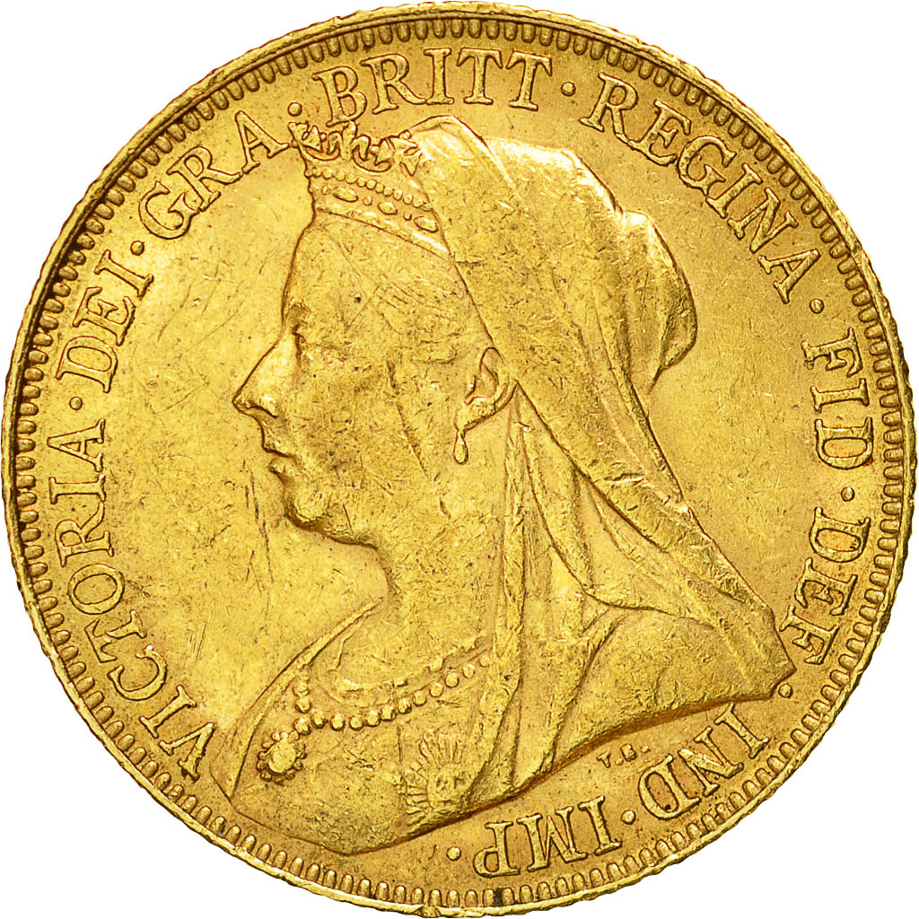 Moneta, Australia, Victoria, Sovereign, 1900, Perth, BB, Oro, KM:13
