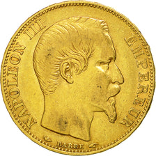 Moneda, Francia, Napoleon III, Napoléon III, 20 Francs, 1854, Paris, MBC, Oro