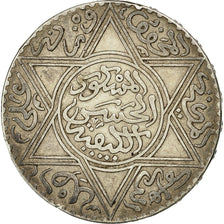 Monnaie, Maroc, Moulay al-Hasan I, 10 Dirhams, 1881, Paris, TTB+, Argent, KM:8