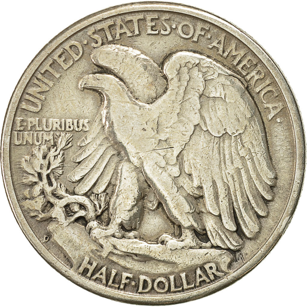 Coin, United States, Walking Liberty Half Dollar, Half Dollar, 1947, U.S. Mint
