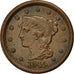 Coin, United States, Braided Hair Cent, Cent, 1845, U.S. Mint, Philadelphia