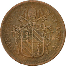 Münze, Italien Staaten, PAPAL STATES, Pius IX, Mezzo (1/2) Baiocco, 1850, S+
