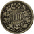 Monnaie, Suisse, 10 Rappen, 1850, Strasbourg, TB, Billon, KM:6