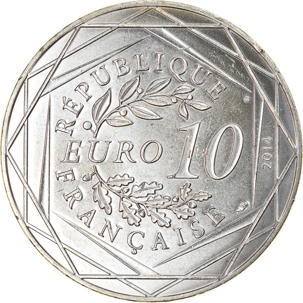 France, 10 Euro, Liberté Eté Sempé, 2014, Paris, MS(65-70), Silver