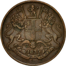 Moneta, INDIA - BRITANNICA, 1/4 Anna, 1835, BB, Rame, KM:446.1