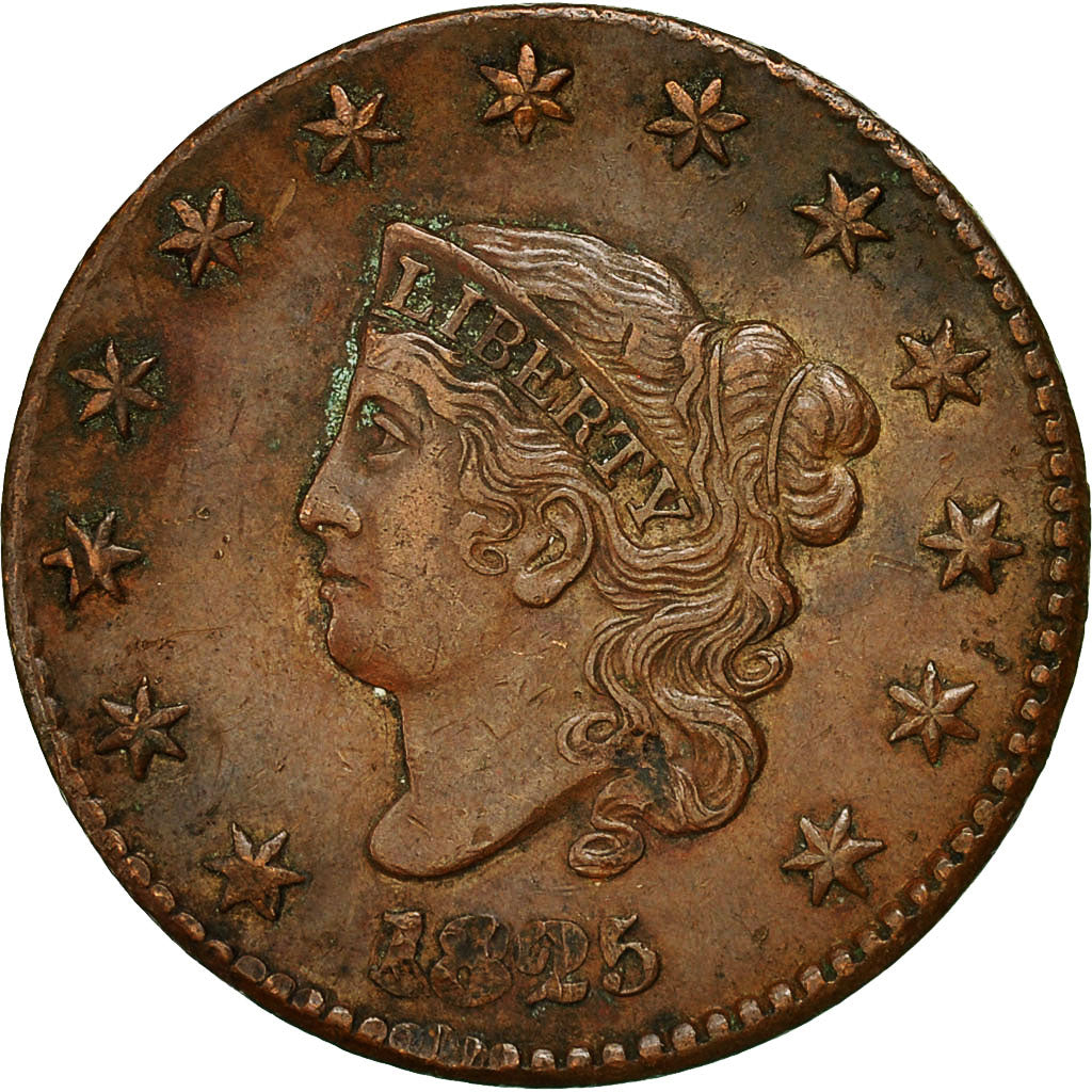 Moneta, Stati Uniti, Coronet Cent, Cent, 1825, U.S. Mint, Philadelphia, BB