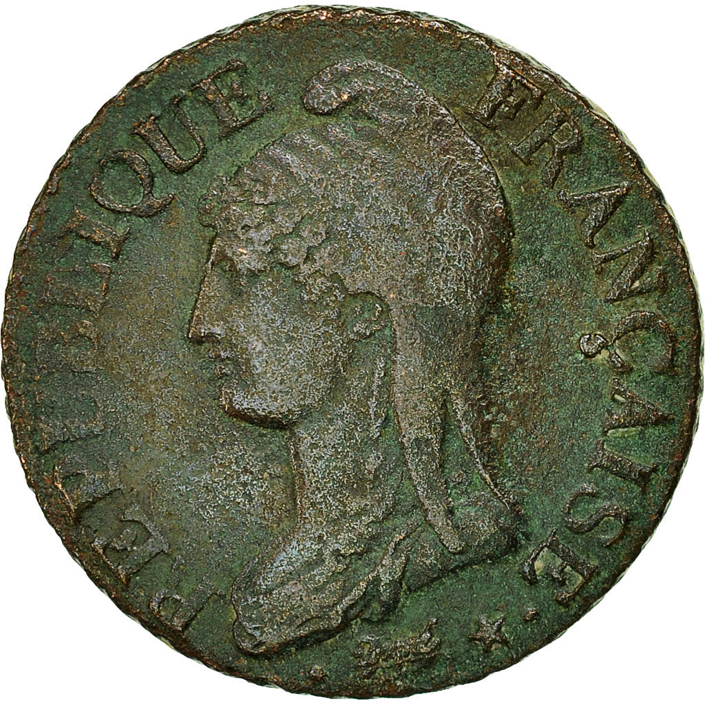 Monnaie, France, Dupré, 5 Centimes, AN 8, Paris, TTB, Bronze, Gadoury:126a