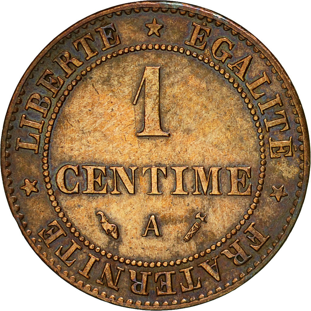 Moneda, Francia, Cérès, Centime, 1885, Paris, MBC+, Bronce, KM:826.1