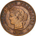 Moneta, Francja, Cérès, Centime, 1890, Paris, AU(55-58), Bronze, KM:826.1