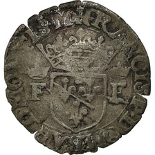 Coin, France, François II, Douzain, 1587, Trévoux, VF(30-35), Billon, Divo:68