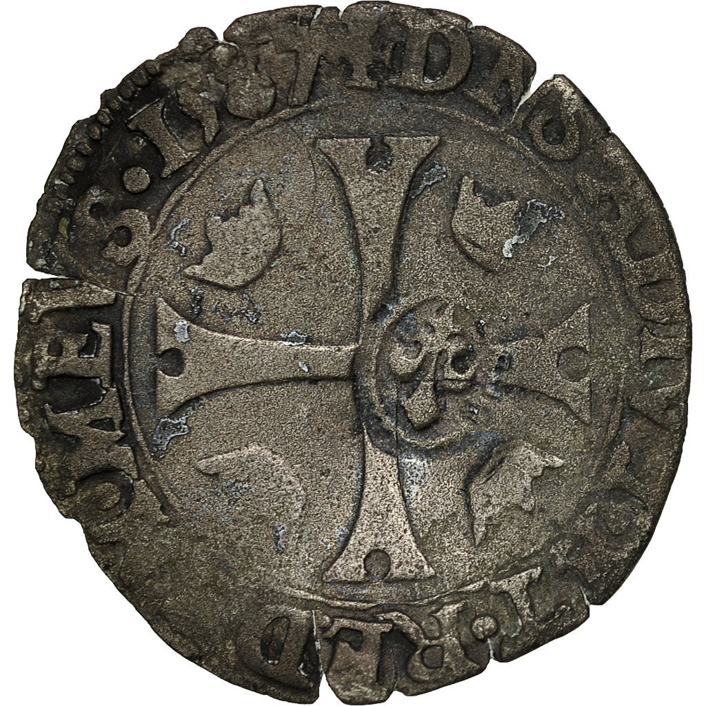 Coin, France, François II, Douzain, 1587, Trévoux, VF(30-35), Billon, Divo:68