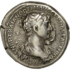 Monnaie, Trajan, Denier, 116-117, Roma, TTB+, Argent, RIC:345