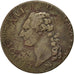 Moneda, Francia, Louis XVI, Sol, 1790, Rouen, BC+, Cobre, Gadoury:350