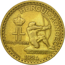 Monnaie, Monaco, Louis II, 2 Francs, 1924, Poissy, TTB, Aluminum-Bronze