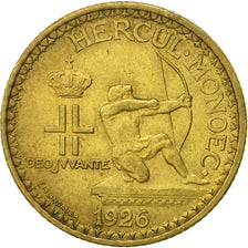 Monnaie, Monaco, Louis II, 2 Francs, 1926, Poissy, TTB+, Aluminum-Bronze