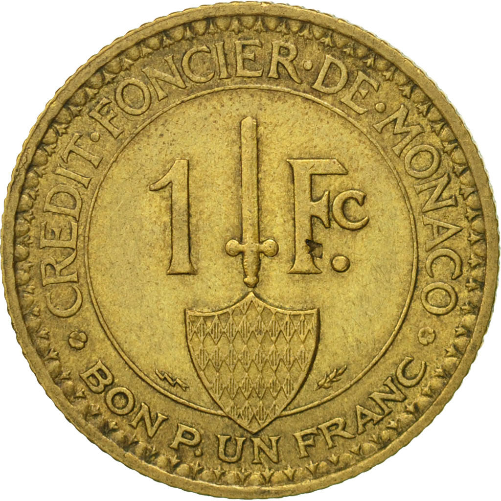 Monnaie, Monaco, Louis II, Franc, 1926, Poissy, TTB, Aluminum-Bronze