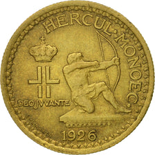 Coin, Monaco, Louis II, 50 Centimes, 1926, Poissy, EF(40-45), Aluminum-Bronze