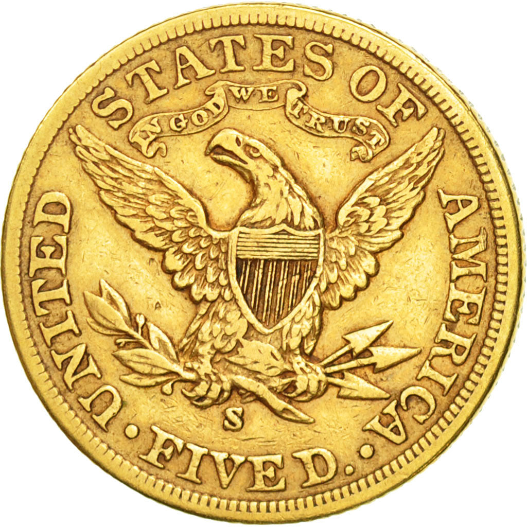 Monnaie, États-Unis, Coronet Head, $5, Half Eagle, 1906, U.S. Mint, San