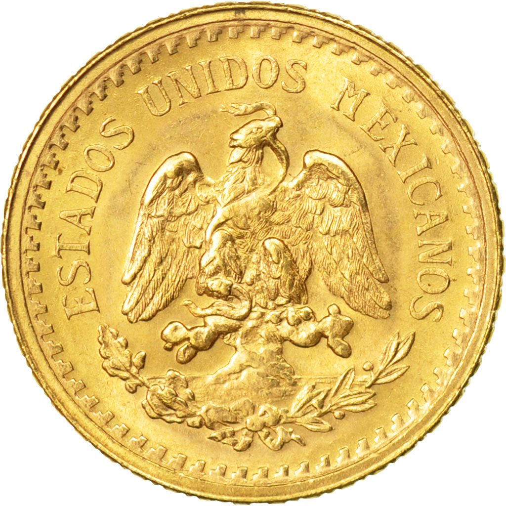 Coin, Mexico, 2-1/2 Pesos, 1945, Mexico City, MS(63), Gold, KM:463