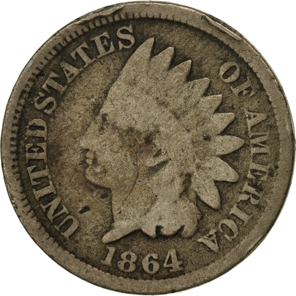 Coin, United States, Indian Head Cent, Cent, 1864, U.S. Mint, Philadelphia