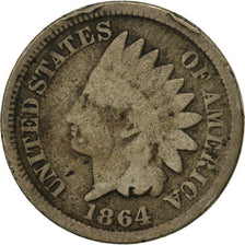 Moneta, USA, Indian Head Cent, Cent, 1864, U.S. Mint, Philadelphia, VF(30-35)