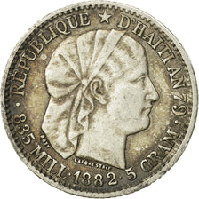 Münze, Haiti, 20 Centimes, 1882, SS, Silber, KM:45