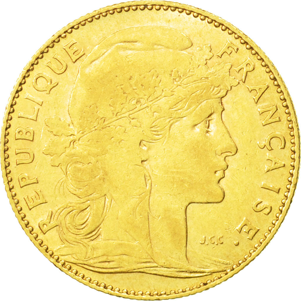 Coin, France, Marianne, 10 Francs, 1900, Paris, VF(30-35), Gold, KM:846