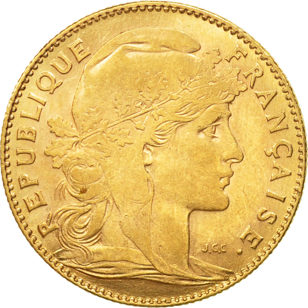 Moneta, Francia, Marianne, 10 Francs, 1911, Paris, BB, Oro, KM:846, Gadoury:1017