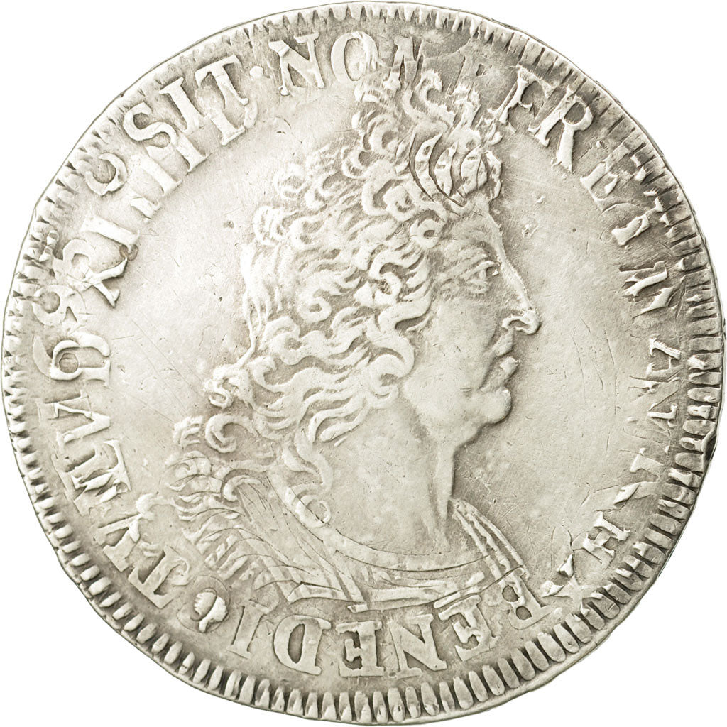 Monnaie, France, Louis XIV, Écu aux insignes, Ecu, 1702, Montpellier, TTB
