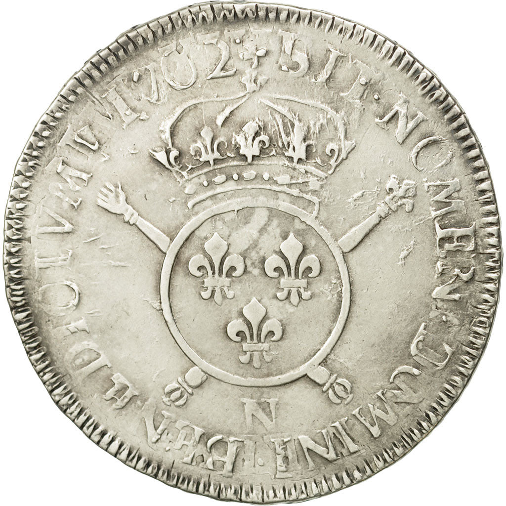 Monnaie, France, Louis XIV, Écu aux insignes, Ecu, 1702, Montpellier, TTB