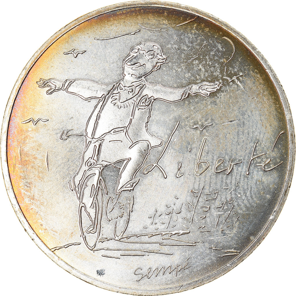 France, 10 Euro, Liberté Printemps Sempé, 2014, Paris, MS(65-70), Silver