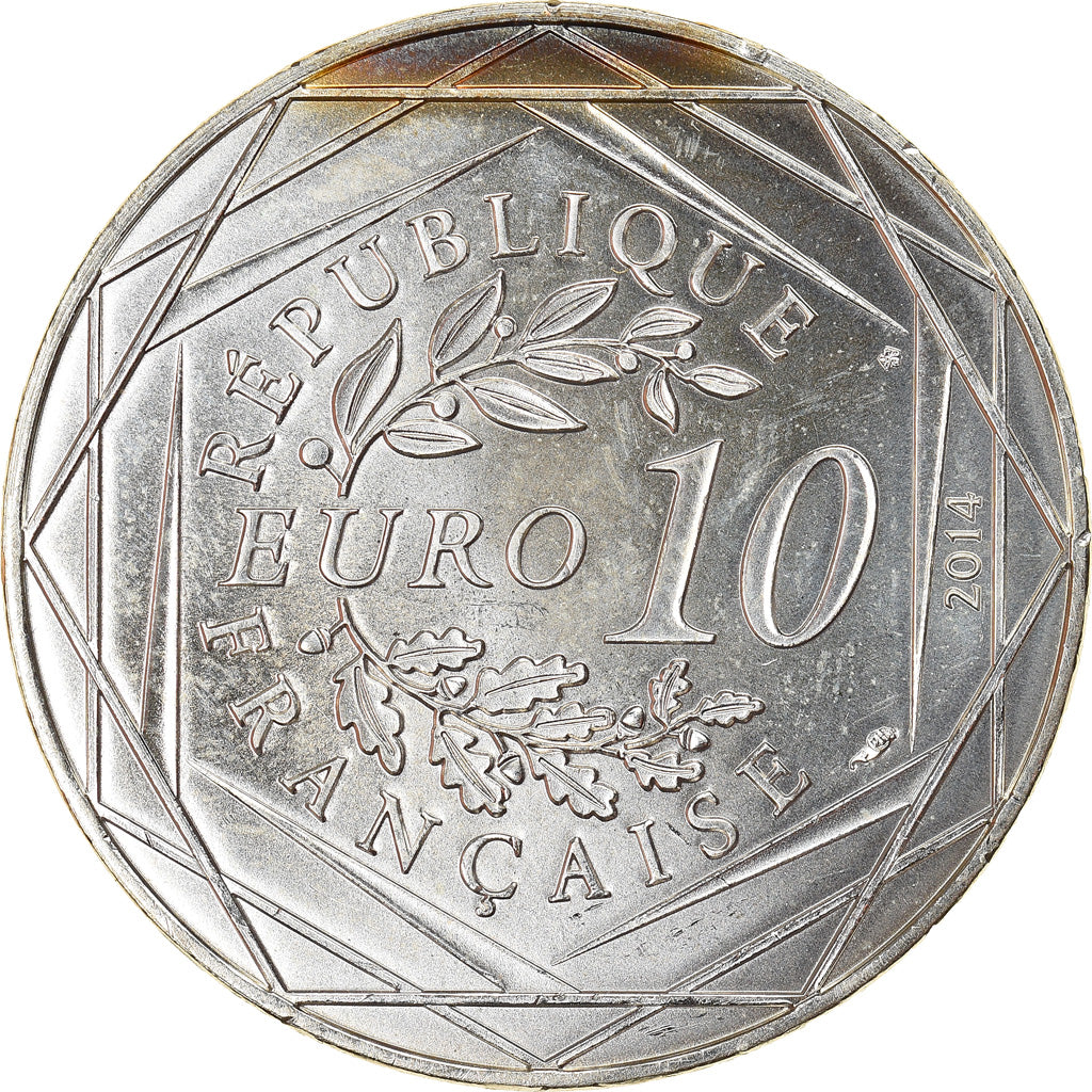 France, 10 Euro, Liberté Printemps Sempé, 2014, Paris, MS(65-70), Silver