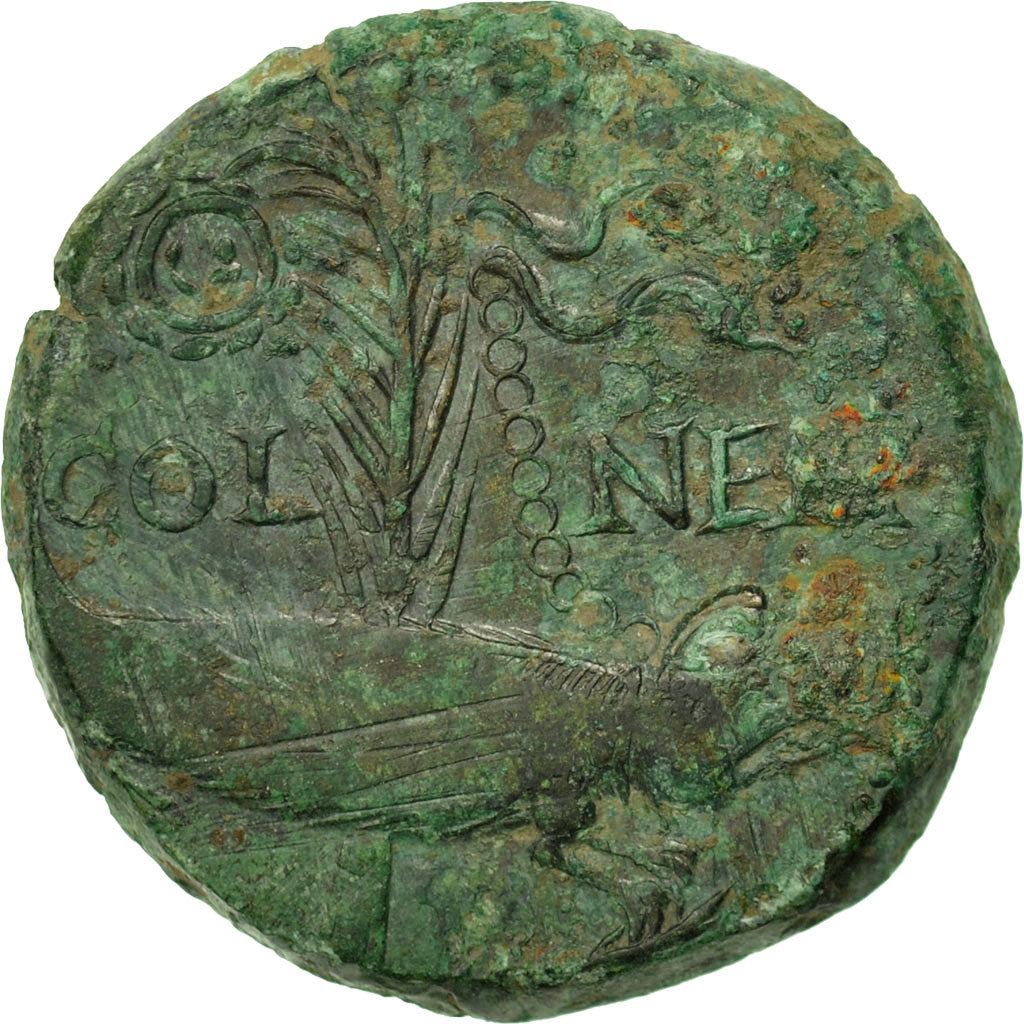 Coin, Augustus, Dupondius, 27-14 BC, Nîmes, EF(40-45), Bronze, RIC:155