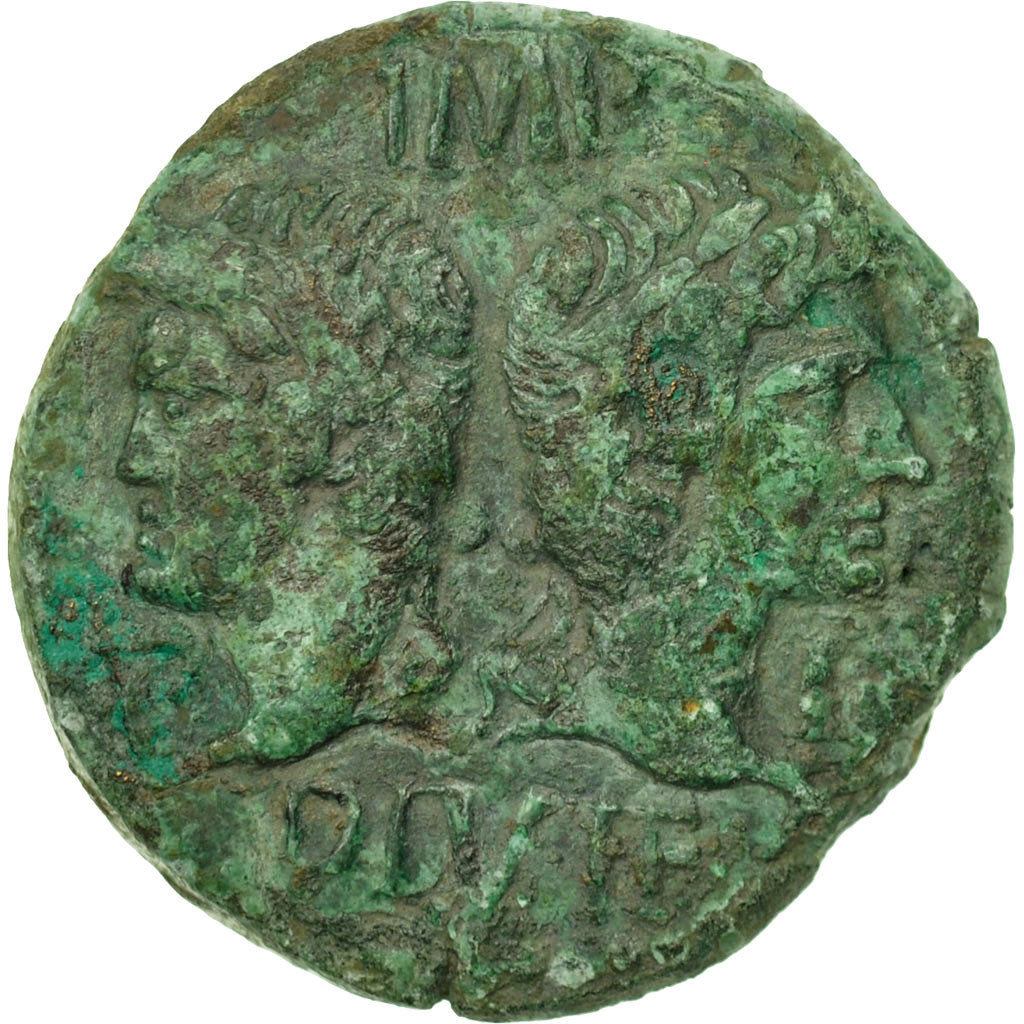 Monnaie, Auguste, Dupondius, 27-14 BC, Nîmes, TB, Bronze, RIC:155